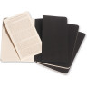 Блокнот MOLESKINE Cahier Journal Pocket, линейка, чёрный (набор 3 шт.) QP311