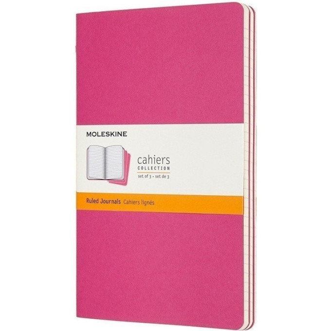 Блокнот MOLESKINE Cahier Journal Pocket, в линейку, розовый неон CH011D17