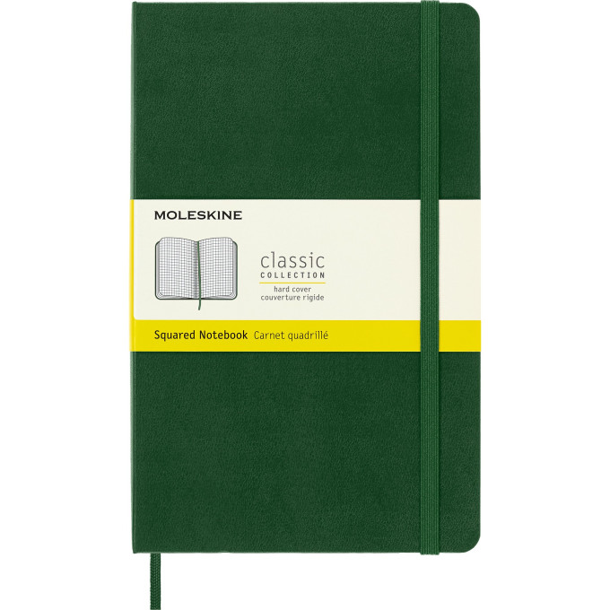 Блокнот MOLESKINE Classic Large, клетка, зелёный QP061K15