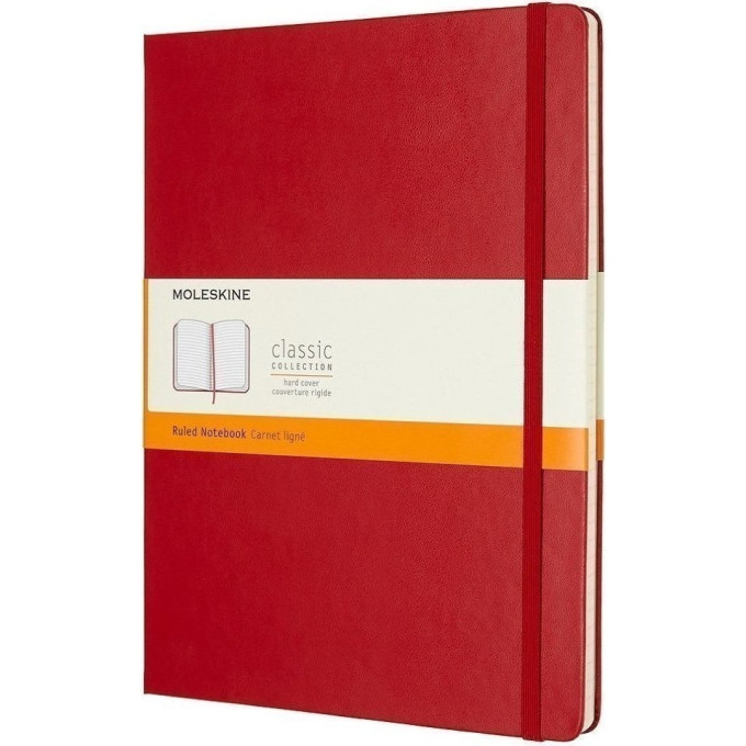 Блокнот MOLESKINE Classic Large, в линейку, красный QP060R