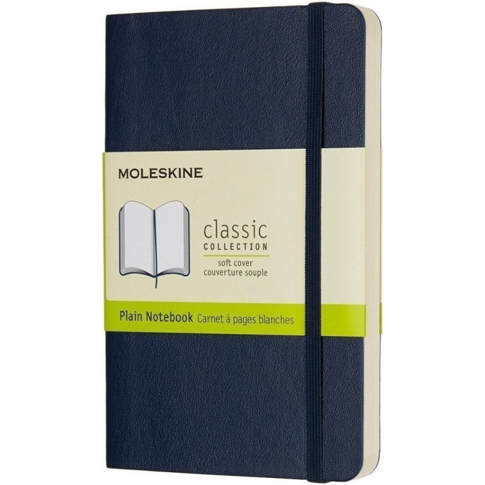 Блокнот MOLESKINE Classic Soft Large, нелинованный, синий сапфир QP618B20